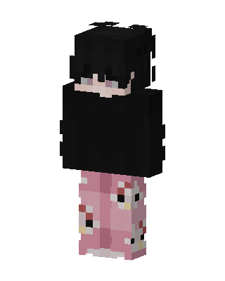 Black Anime Girl Minecraft cute skin