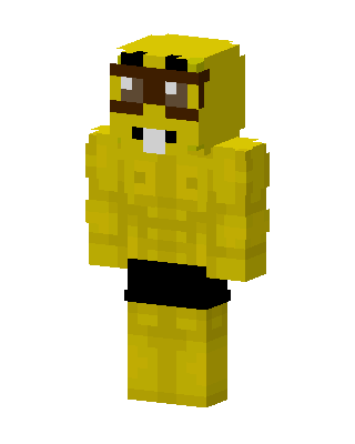 Muscular Golden Freddy Minecraft skin