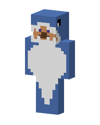Shark Hoodie skin, 3D preview