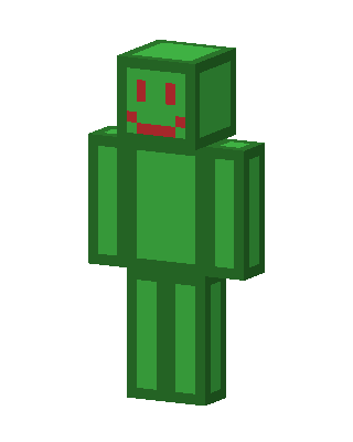 Green Smiley skin, 3D preview