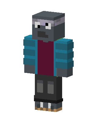Gray Player Boy skin, 3D preview