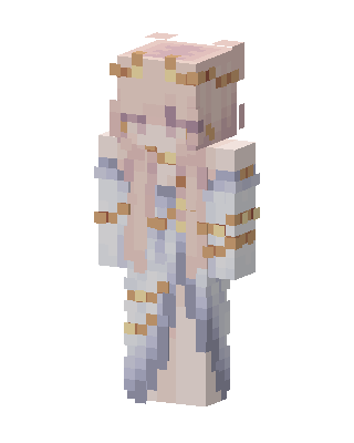 White Cutie Girl Minecraft pastel skin