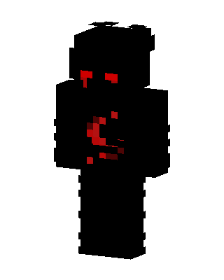 Black Glowing Villain Boy skin, 3D preview