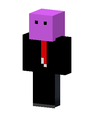 Purple Cube Suit skin, 3D preview