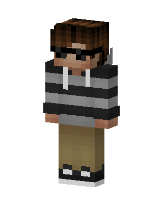 Striped Hoodie Guy skin, 3D preview