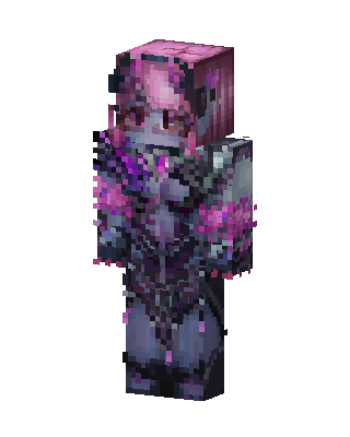 Purple Warrior Girl skin, 3D preview