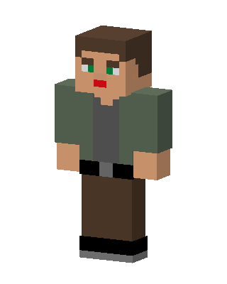 Green Jacket Guy skin, 3D preview