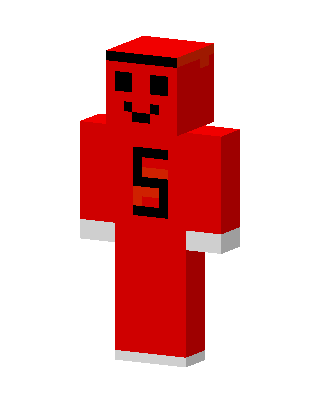 Red Number Five skin, 3D preview