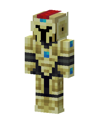 Golden Spartan skin, 3D preview