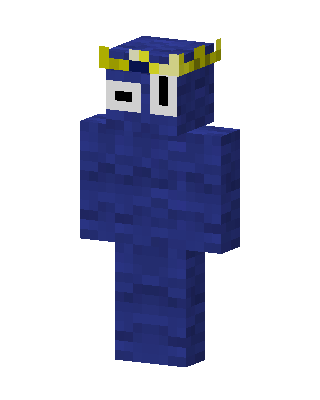 Blue Rainbow Friends skin, 3D preview