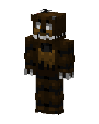 Withered Freddy skin, 3D preview
