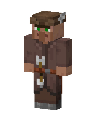 Villager Weaponsmith skin, 3D preview
