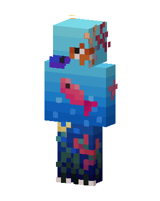 Coral Reef Diver skin, 3D preview