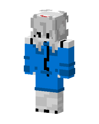 Blue Hoodie Wolf skin, 3D preview
