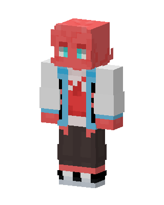 Red E-Girl skin, 3D preview
