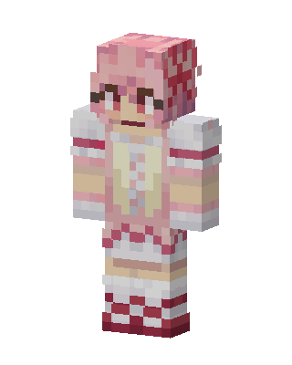 Pink Anime Girl skin, 3D preview