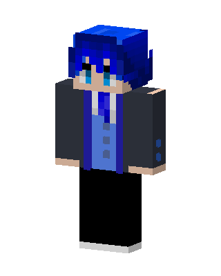 Blue Haired Student skin, 3D preview
