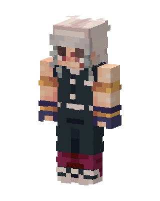 Black Player Girl skin, 3D preview