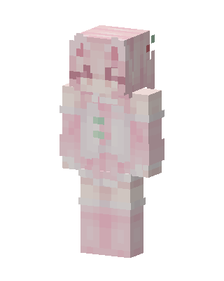 Pink Cutie Girl skin, 3D preview