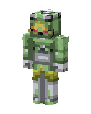 Green Masked Knight Boy skin, 3D preview