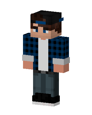 Plaid Cap Guy skin, 3D preview