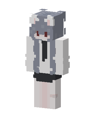 Snow Cat Girl Minecraft skin
