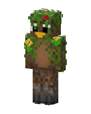 Mossy Sunflower Bird skin, 3D preview