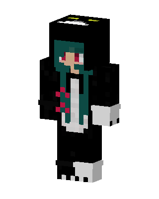 Penguin Hoodie Girl skin, 3D preview