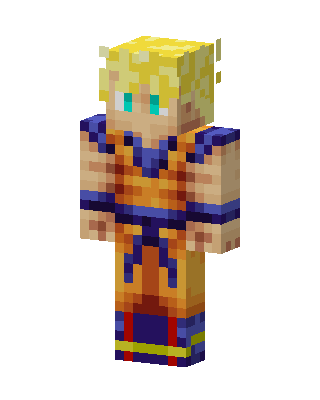 Super Saiyan Goku skin, 3D preview
