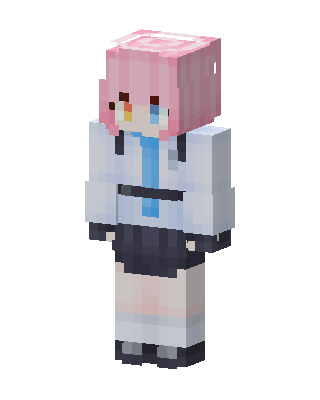 Pink Halo Student skin, 3D preview