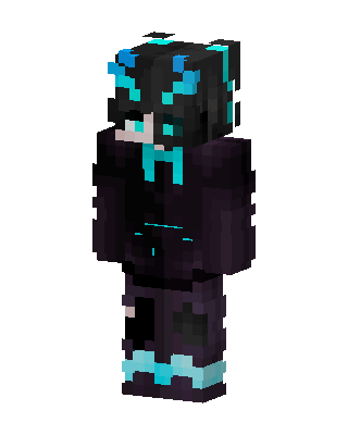 Cyan Void Hoodie skin, 3D preview