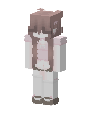 Pink Maid Girl skin, 3D preview