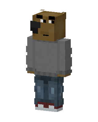 Hoodie Dog skin, 3D preview