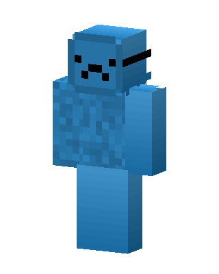 Blue Mob Boy skin, 3D preview