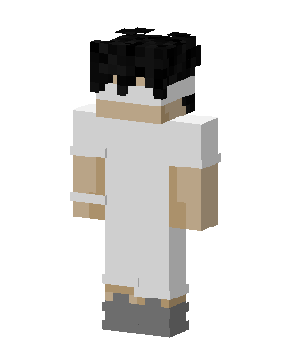 White Player Boy skin, 3D preview