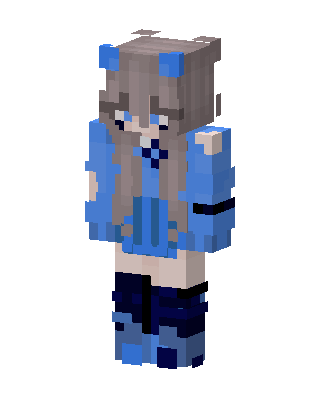 Blue Player Girl Minecraft blue skin