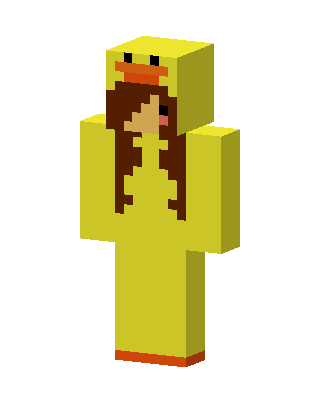 Duck Onesie Girl skin, 3D preview