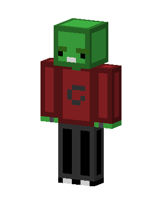 Green Mob Boy skin, 3D preview