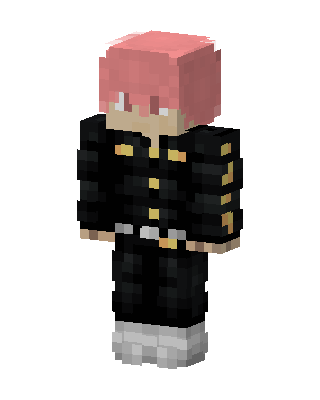 Pink Hair Gakuran skin, 3D preview