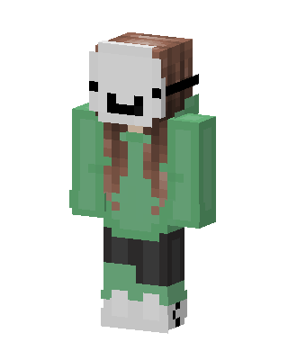 Green Player Girl skin, 3D preview