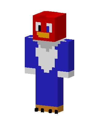 Woody Woodpecker skin, 3D preview