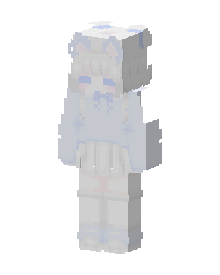Frosty Cat Girl Minecraft skin