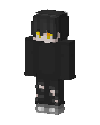 Shadow Hoodie Boy skin, 3D preview