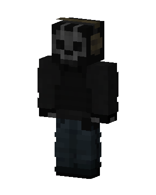 Black Hoodie Boy skin, 3D preview