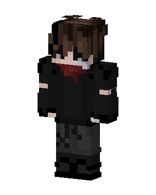 Crimson Scarf Boy skin, 3D preview