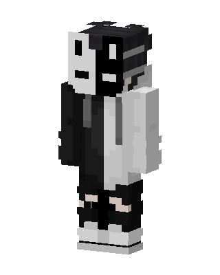 Monochrome Hoodie skin, 3D preview