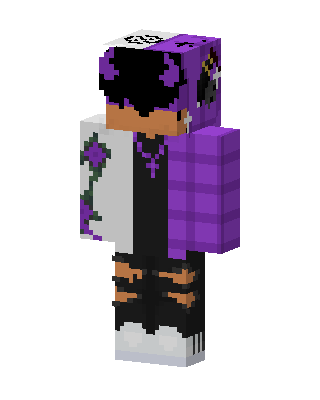 Purple Rose Emo Minecraft e-boy skin