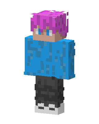 Pink Hair Hoodie skin, 3D preview