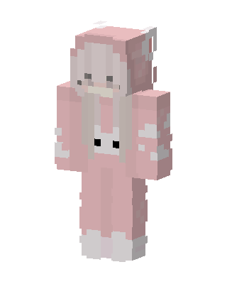 Pink Bunny Girl skin, 3D preview