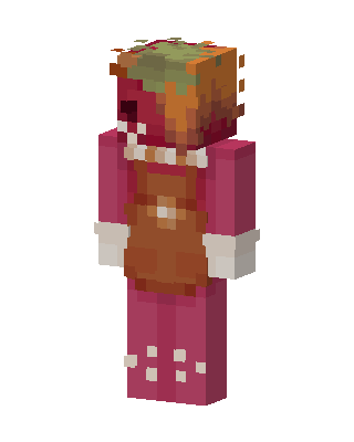 Pink Holiday Girl skin, 3D preview